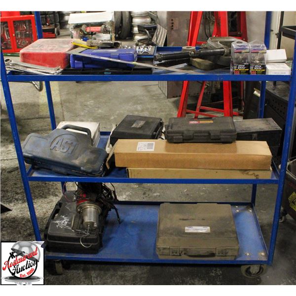 3 SHELVES OF ASSORTED TOOLS, SOME MAY BE