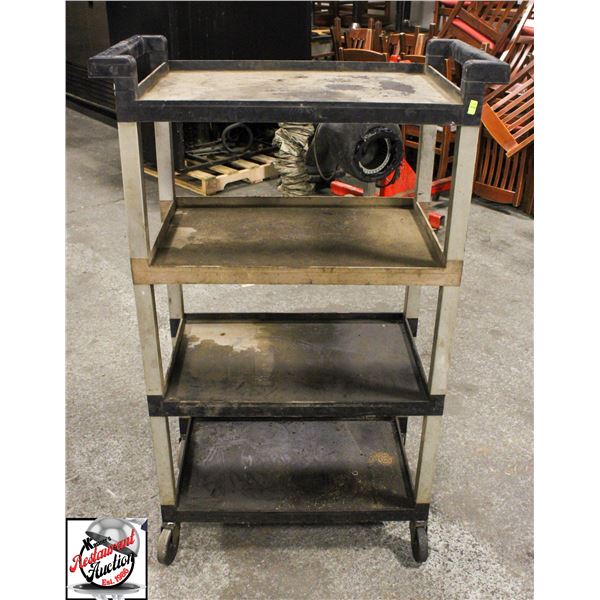4 TIER RUBBERMAID SERVICE CART