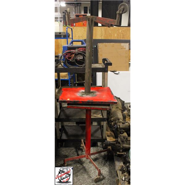 LOT OF 2 MOBILE TOOL/WORK PLATFORMS - ONE MISSING