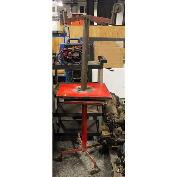 LOT OF 2 MOBILE TOOL/WORK PLATFORMS - ONE MISSING