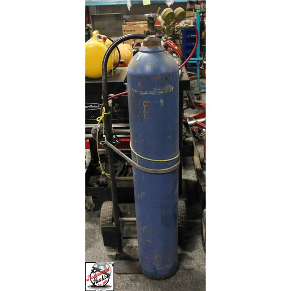 PNUEMATIC WHEELED DOLLY W/ OXYGEN TANK