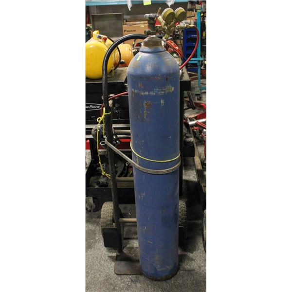 PNUEMATIC WHEELED DOLLY W/ OXYGEN TANK
