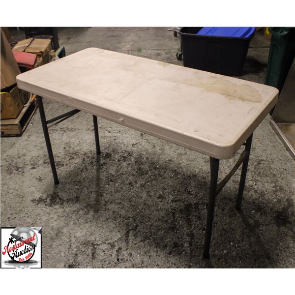 LIFETIME 48" X 24" FOLDING PLASTIC TABLE