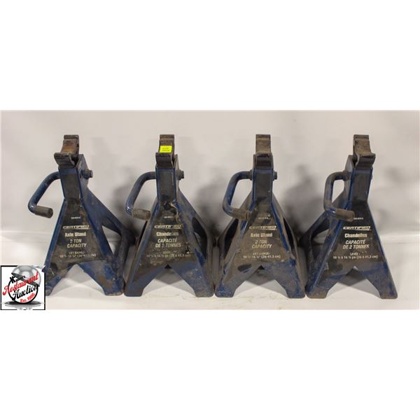 LOT OF 4 CERTIFIED 2 TON JACK STANDS