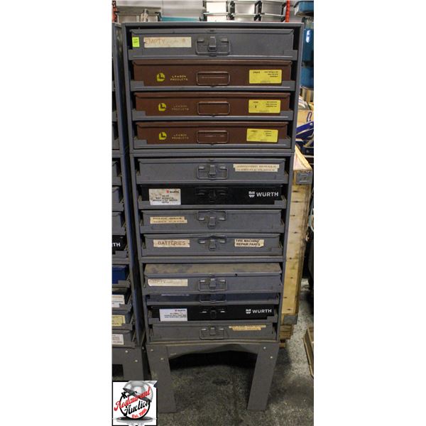 PARTS ORGANIZER STORAGE UNIT W/ CONTENTS
