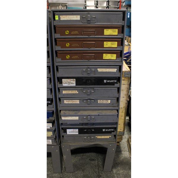 PARTS ORGANIZER STORAGE UNIT W/ CONTENTS