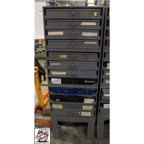 PARTS ORGANIZER STORAGE UNIT W/ CONTENTS