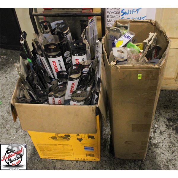 2 BOXES OF ASSORTED WIPER BLADES