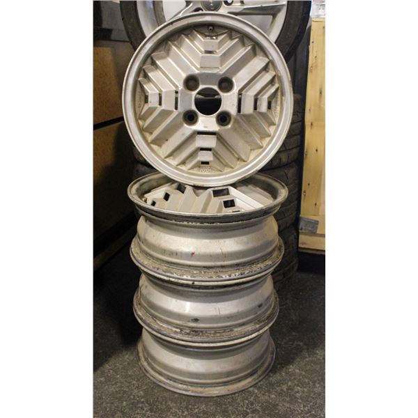 SET OF 15" SAAB 900 INCA 4 LUG WHEELS