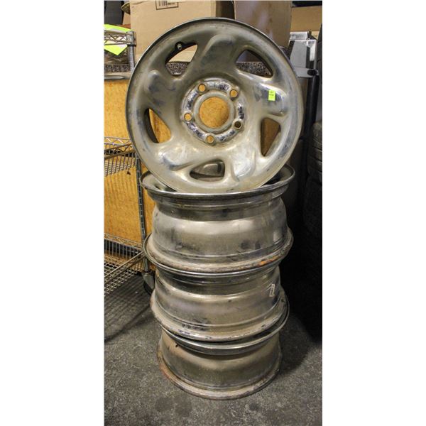 17" X 8" CHROME STEEL WHEELS 5X5.5" PCD