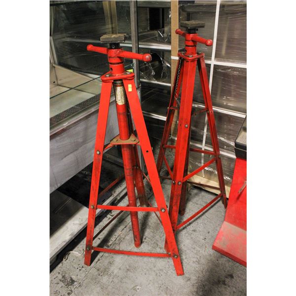 LOT OF 2 ADJUSTABLE UNDER HOIST STANDS