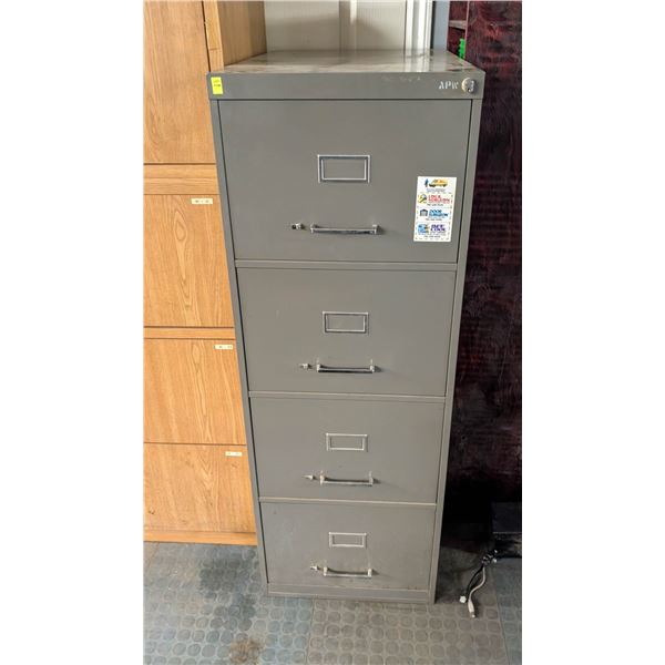 4 DRAWER GREY FILING CABINET