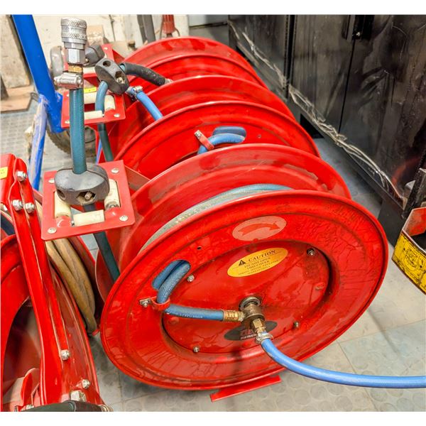WALL MOUNT HOSE REEL W/ AIR HOSE