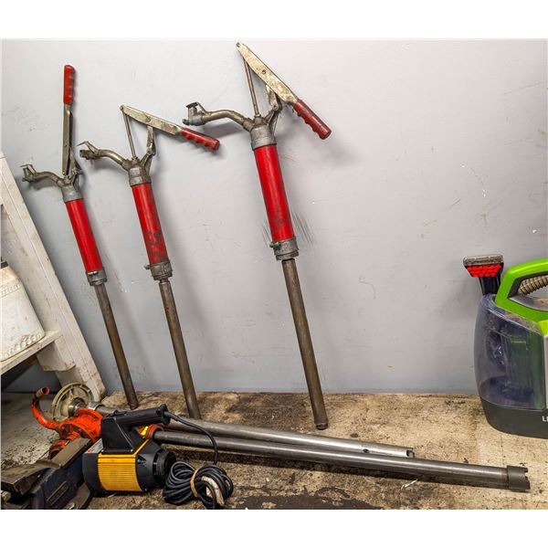 LOT OF 5 ASSORTED OIL DRUM PUMPS