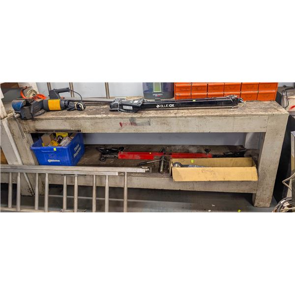 WOODEN WORK BENCH W/ UNDERSHELF