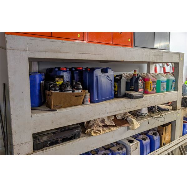 WOODEN WORK BENCH W/ UNDERSHELF