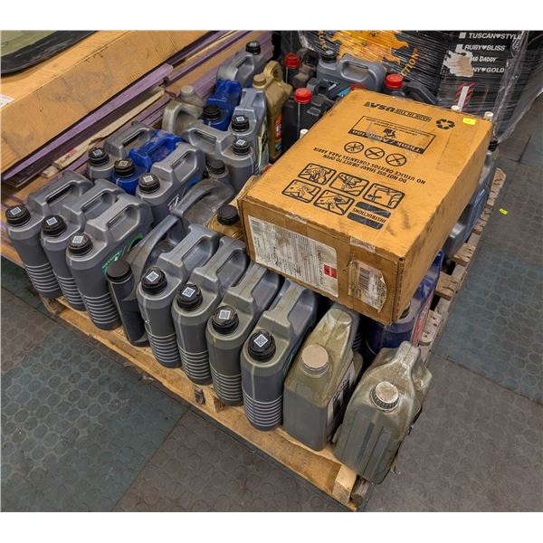 PALET OF ASSORTED AUTOMOTIVE FLUIDS