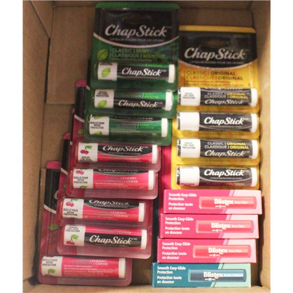 NEW SEALED PKS OF CHAP STICK ASSORTED