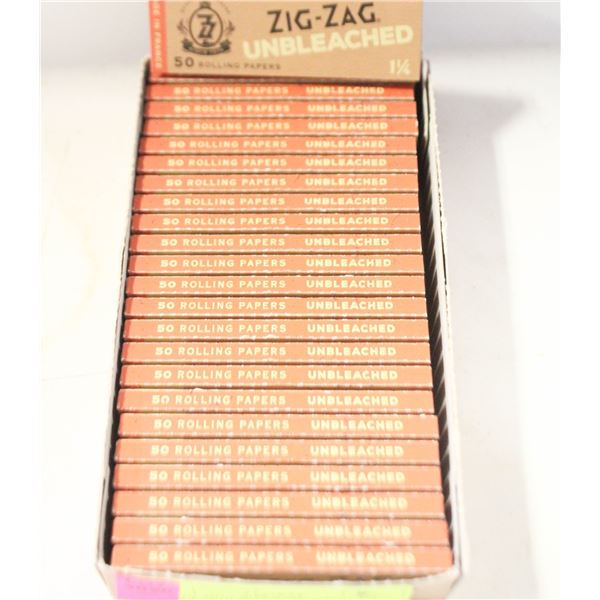 RETAIL BOX 24PKS ZIG-ZAG 1-1/4 UNBLEACHED