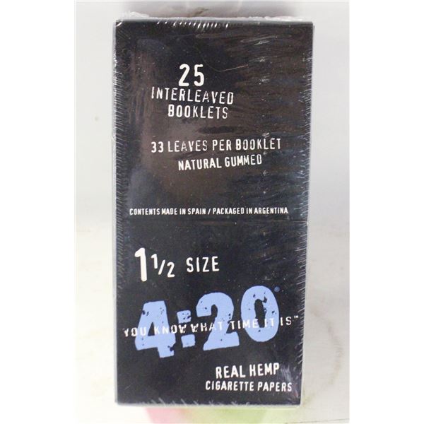 SEALED 4:20 RETAIL BOX 25PKS INTERLEAVED 1-1/2 SZ