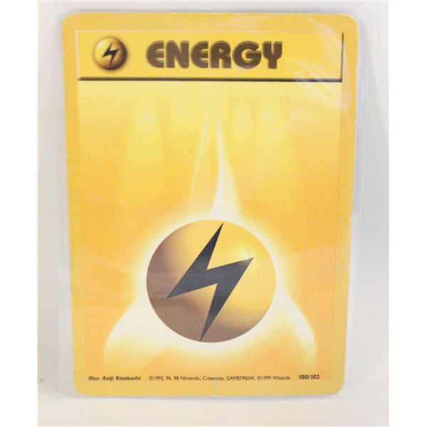 1999 LIGHTNING ENERGY 100 POKEMON CARD