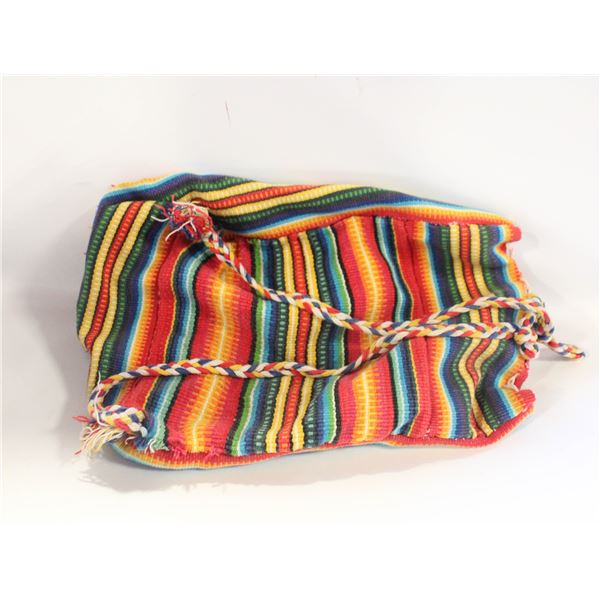 HANDKNIT RAINBOW BACKPACK