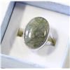 Image 1 : STERLING SILVER MOSS AGATE RING SZ 6