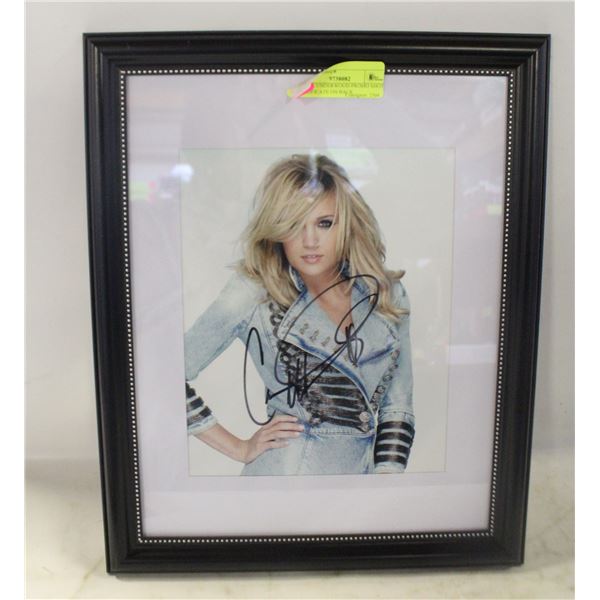 CARRIE UNDERWOOD PROMO SHOT CERTIFICATE ON BACK
