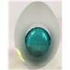 Image 1 : MATT GLASS EGG PAPERWEIGHT WITH BULLICANTE