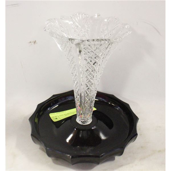 BLACK AND CLEAR GLASS 1 HORN EPRGNE