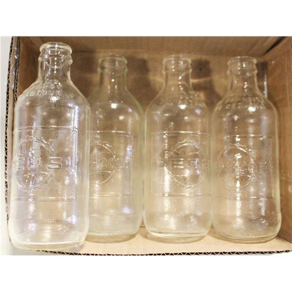 4 VINTAGE PEPSI-COLA BOTTLES 10 OZ