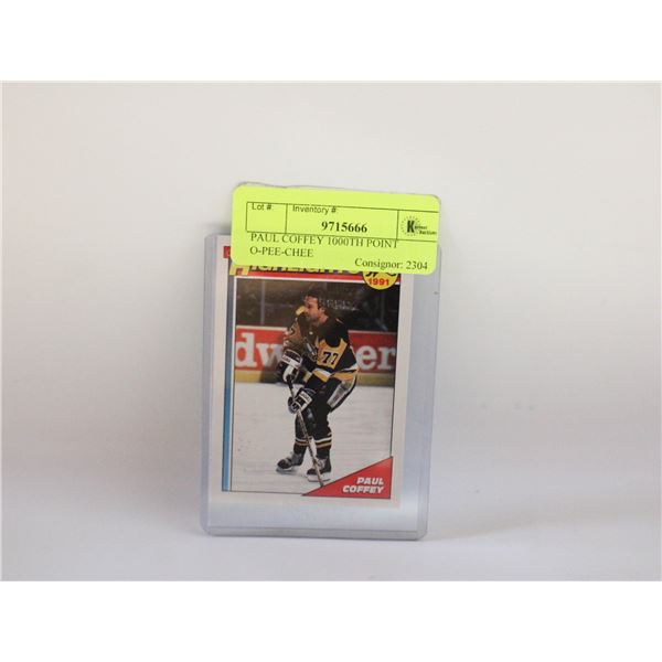 PAUL COFFEY 1000TH POINT O-PEE-CHEE