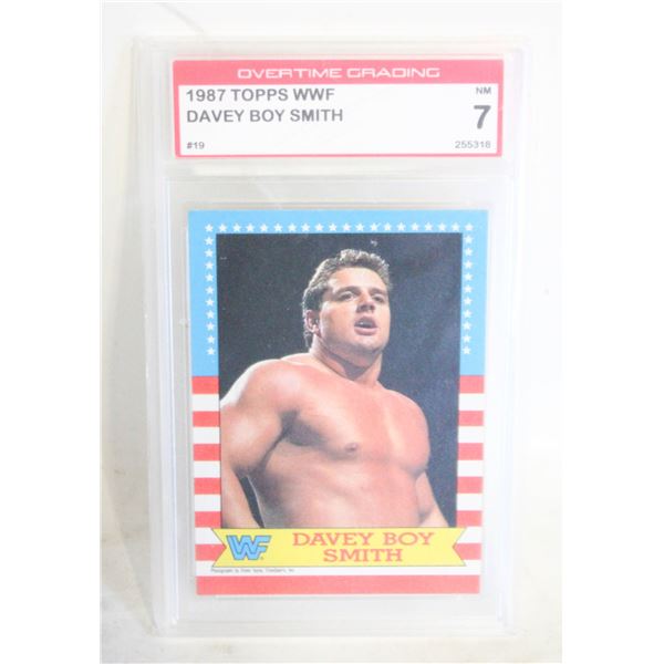 1987 TOPPS WWF DAVEY BOY SMITH WRESTLING