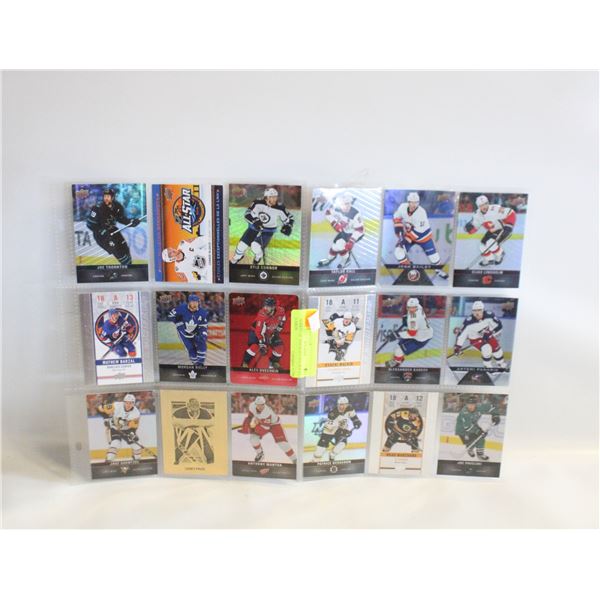 SHEETS OF TIM HORTONS HOCKEY CARDS