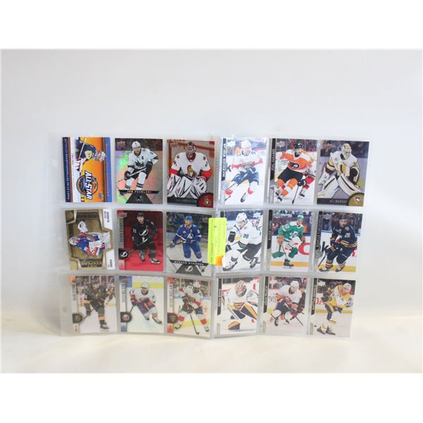 SHEETS OF TIM HORTONS HOCKEY CARDS