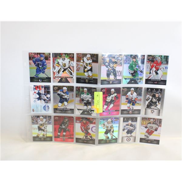 SHEETS OF TIM HORTONS HOCKEY CARDS