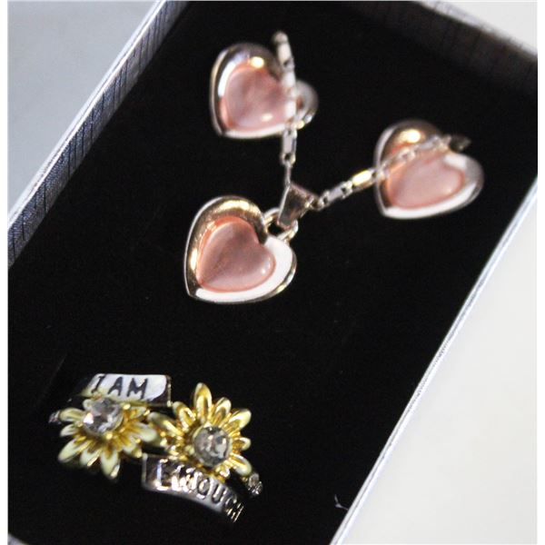 NEW NECKLACE AND RING WITH EARRINGS