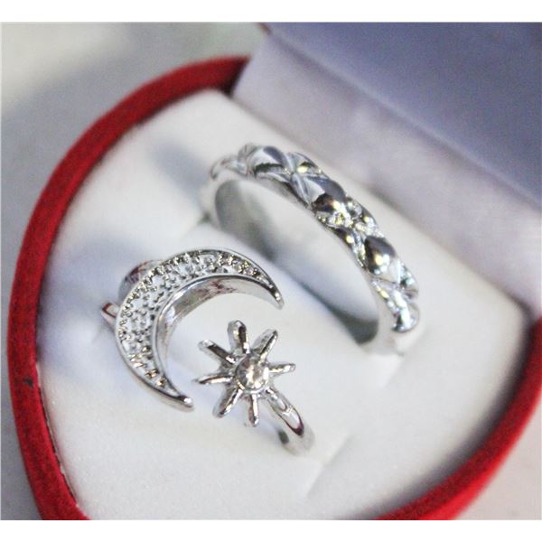 NEW 2PCS/SET RING SET SZ8