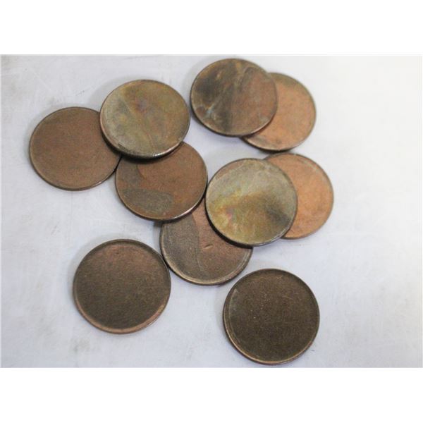 10 BLANK TOKEN PLANCHETS SHERRIT MINT FORT SASK.