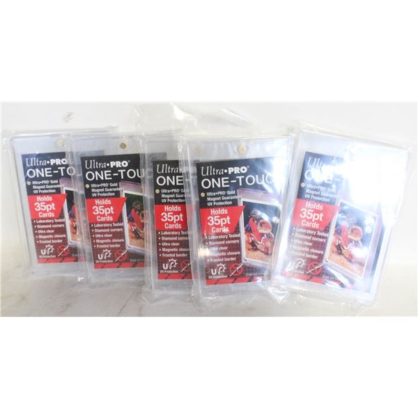 5 ULTRA-PRO ONE-TOUCH 35PT CARD CAPSULES, NEW