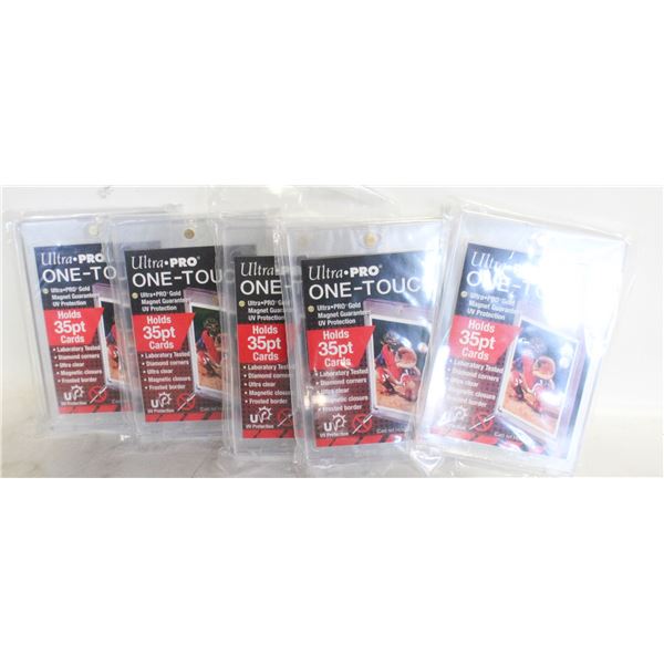 5 ULTRA-PRO ONE-TOUCH 35PT CARD CAPSULES, NEW