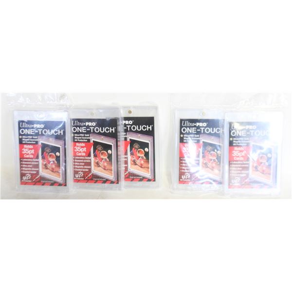 5 ULTRA-PRO ONE-TOUCH 35PT CARD CAPSULES, NEW
