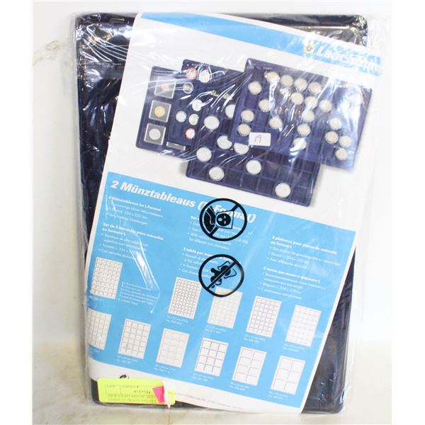 NEW LIGHT HOUSE SET OF 2 15 COINS 22 TRAYS VELVET