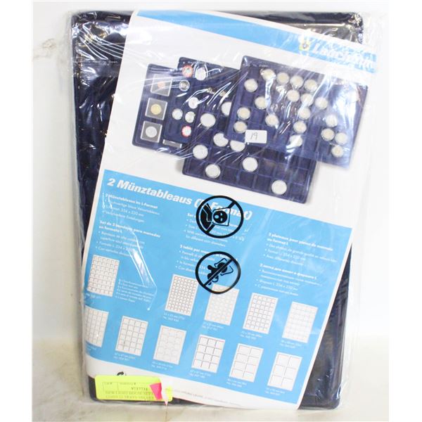 NEW LIGHT HOUSE SET OF 2 15 COINS 22 TRAYS VELVET