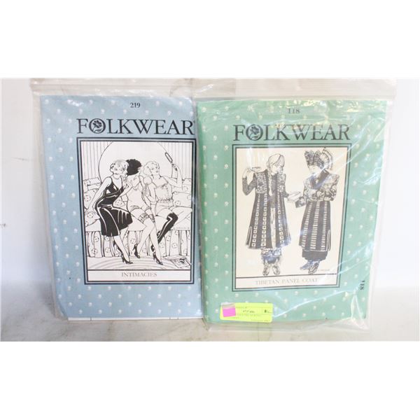 2 NEW FOLKWARE SEWING PATTERNS