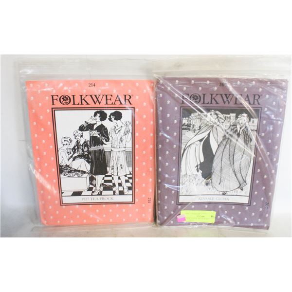 2 NEW FOLKWARE SEWING PATTERNS