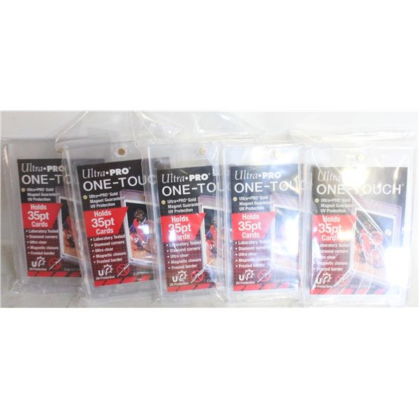 5 ULTRA-PRO ONE-TOUCH 35PT CARD CAPSULES, NEW