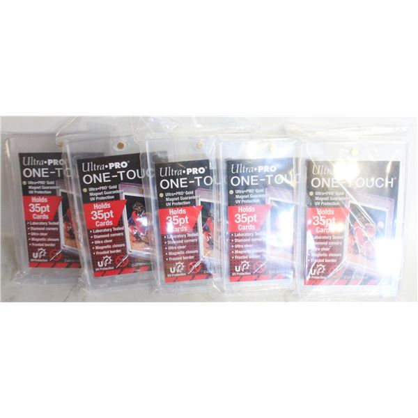 5 ULTRA-PRO ONE-TOUCH 35PT CARD CAPSULES, NEW