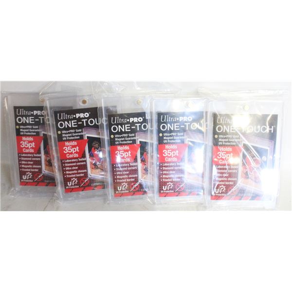 5 ULTRA-PRO ONE-TOUCH 35PT CARD CAPSULES, NEW