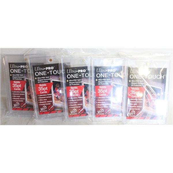 5 ULTRA-PRO ONE-TOUCH 35PT CARD CAPSULES, NEW